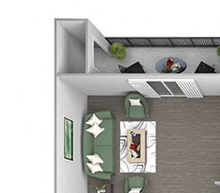 Hills of Valencia Apartments - B4 Townhouse - 2 bedrooms and 2 bath - 3D Hills of Valencia Apartments - B4 Townhouse - 2 bedrooms and 2 bath - 3D